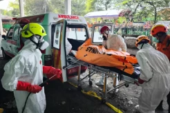 Foto-foto Penampakan Evakuasi 5 Jenazah Santri Korban Ambruknya Musala Ponpes Al Khoziny