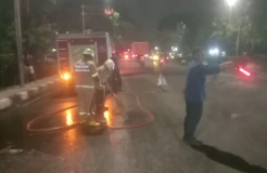 Sejumlah Pemotor Luka-luka Gegara Tumpahan Cairan Minyak di Jalan Jenderal Sudirman Tangerang