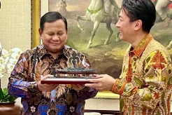 Suvenir Kapal Perang Mikasa dari Menhan Jepang untuk Presiden Prabowo