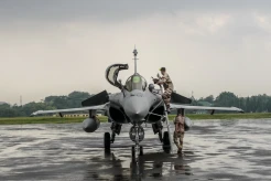Pesawat Tempur Prancis Rafale Mendarat di Lanud Halim Perdanakusuma