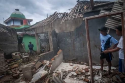 Rumah Rusak Akibat Angin Kencang di Lebak
