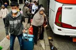 Suasana Arus Balik Pemudik di Terminal Kampung Rambutan