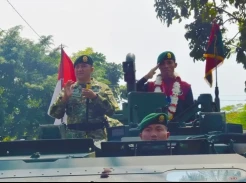 Bukan Kaleng-kaleng, Atlet Peraih Emas SEA Games 2023 Ini Diarak Naik Kendaraan Lapis Baja