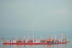 Keren, Upacara HUT ke-78 RI Terapung di Danau Singkarak