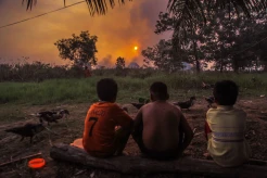 Kebakaran Menjalar ke Kebun dan Permukiman, Warga Kabupaten Ogan Ilir Bersiaga