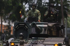 Sangar, Begini Penampakan Deretan Kendaraan Tempur TNI saat Konvoi di Jalanan Ibu Kota