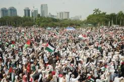 Merinding, Penampakan Lautan Manusia Padati Aksi Bela Palestina di Monas