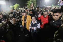 Jajaran Ketum Parpol Pengusung Ganjar-Mahfud MD Tiba di KPU