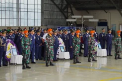 Pelepasan Jenazah Kru Pesawat Super Tucano di Skadron Udara 21 Lanud Abd Saleh Malang
