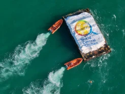 Bermuatan Bantuan Makanan, Tongkang World Central Kitchen Tiba di Lepas Pantai Gaza
