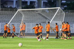 Latihan Persija Jakarta Jelang Hadapi PSIS Semarang