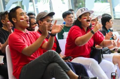 Keseruan Nobar Final Piala Uber 2024 di Kemenpora