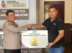 MNC Peduli Salurkan Hewan Kurban ke Warga Melalui Polres Jaksel