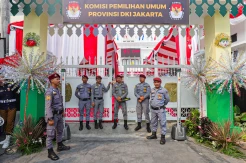 Ornamen Betawi Hiasi Pendaftaran Cagub dan Cawagub di KPUD Jakarta