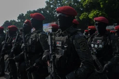 Apel Pasukan Gabungan TNI-Polri Jelang Kunjungan Paus Fransiskus dan ISF 2024