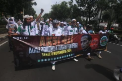 Aksi Reuni 411 Tuntut Jokowi Diadili dan Tangkap Pemilik Akun Fufufafa