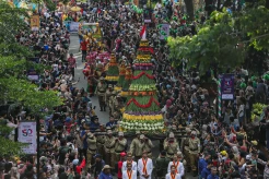 Kirab Gunungan Budaya Nusantara Meriahkan HUT ke-50 TMII