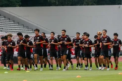 Latihan Terakhir Timnas Indonesia U-23 Jelang Hadapi India