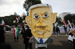 Aksi Solidaritas Iran di Depan Kedubes AS Jakarta