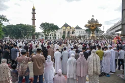 Potret Salat Idul Adha di Palembang 