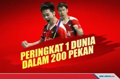 Rekor, Marcus/Kevin Duduki Peringkat 1 Dunia dalam 200 Pekan