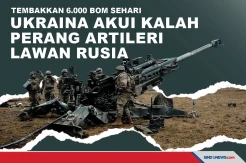 Tembakkan 6.000 Bom Sehari, Ukraina Akui Kalah Perang Artileri