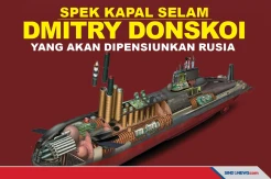 Spek Kapal Selam Dmitry Donskoi yang akan Dipensiunkan Rusia