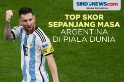 Lionel Messi Top Skor Sepanjang Masa Argentina di Piala Dunia