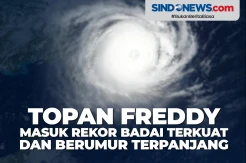 Topan Freddy Masuk Rekor Badai Terkuat dan Berumur Terpanjang