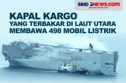 Kapal Kargo yang Terbakar di Laut Utara Membawa 498 Mobil Listrik