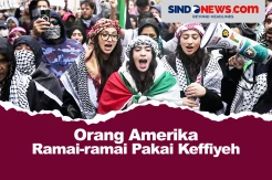 Dukung Palestina, Orang Amerika Ramai-ramai Kenakan Keffiyeh