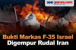 Bukti Markas Jet Siluman F-35 Israel Digempur Rudal Iran