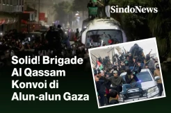 Solid! Ratusan Brigade Al Qassam Konvoi di Alun-alun Gaza