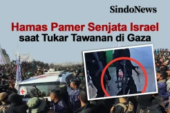 Hamas Pamer Senjata Israel saat Tukar Tawanan di Gaza