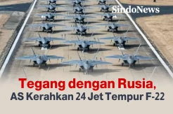 Tegang dengan Rusia, AS Kerahkan 24 Jet Tempur Siluman F-22