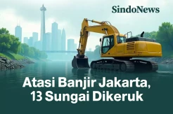 Upaya Mengatasi Banjir di Jakarta, 13 Sungai Dikeruk