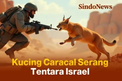 Kucing Caracal Serang Tentara Israel, Dipuji Lebih Membela Palestina