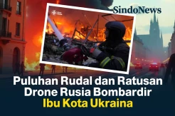 Puluhan Rudal dan Ratusan Drone Rusia Bombardir Ibu Kota Ukraina
