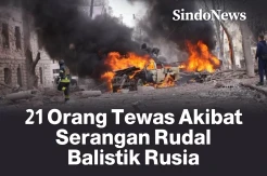 21 Orang Tewas Akibat  Serangan Rudal Balistik Rusia