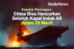 Pentagon: China Bisa Hancurkan Semua Kapal Induk AS dalam 20 Menit