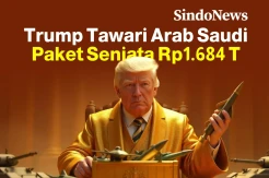 Paket Senjata Rp1.684 Triliun Ditawarkan Trump ke Arab Saudi