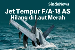 Jet Tempur F/A-18 AS Seharga Rp1 Triliun Hilang di Laut Merah