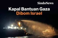 Kapal Bantuan Gaza Dibom Israel di Perairan Internasional
