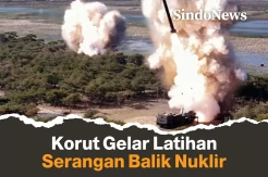 Korut Gelar Latihan Serangan Balik Nuklir Dipantau Kim Jong-un