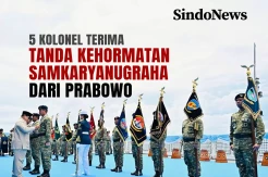 5 Kolonel Terima Tanda Kehormatan Samkaryanugraha dari Prabowo