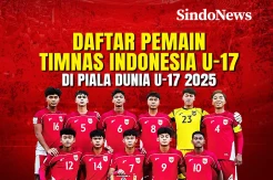 Daftar Pemain dan Jadwal Timnas Indonesia U-17 di Piala Dunia U-17