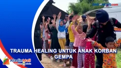 Petugas Berbagi Keceriaan untuk Trauma Healing Anak Korban Gempa