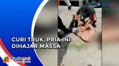 Pria Ini Babak Belur Dihajar Massa Usai Nekat Curi Truk di Rest Area