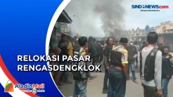 Pedagang Pukul Mundur Petugas Tolak Relokasi Pasar Rengasdengklok