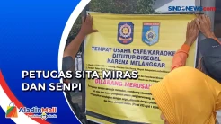 Petugas Segel Paksa Puluhan Kafe Ilegal di Lombok Barat